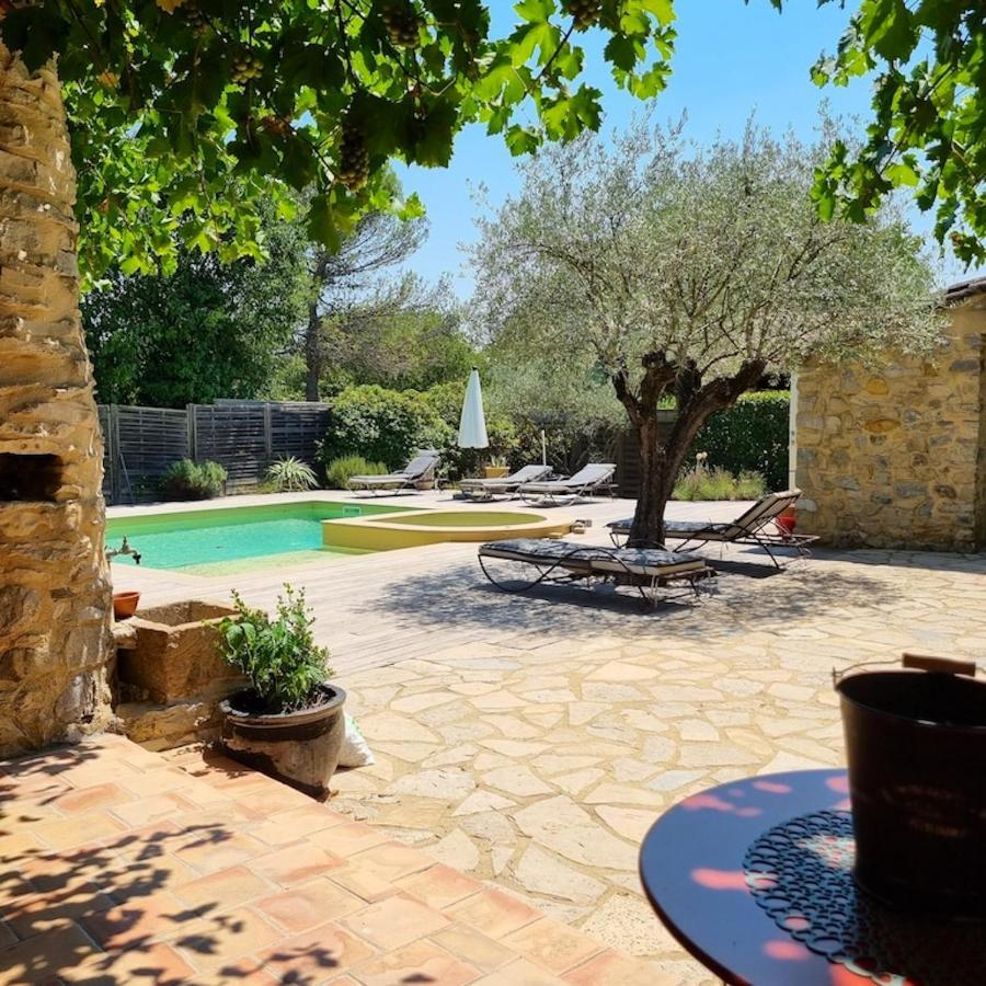 Villa Charmante A Lussan Avec Piscine Privee Et Jardin Closa Luaran gambar